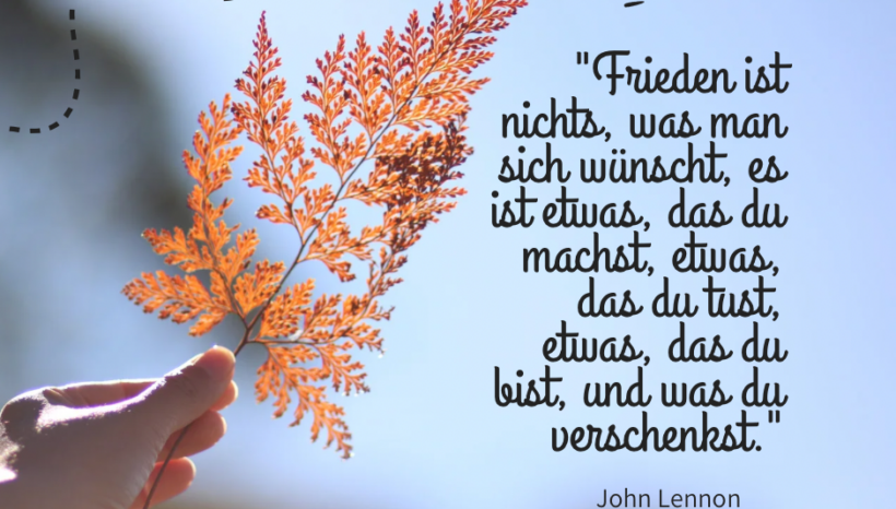 Den Frieden in mir kultivieren